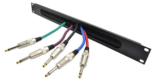 19 Rack Cable Entry Plate with Brush Strips 1U